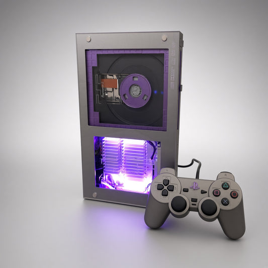 PS2 Fat - Purple and Grey